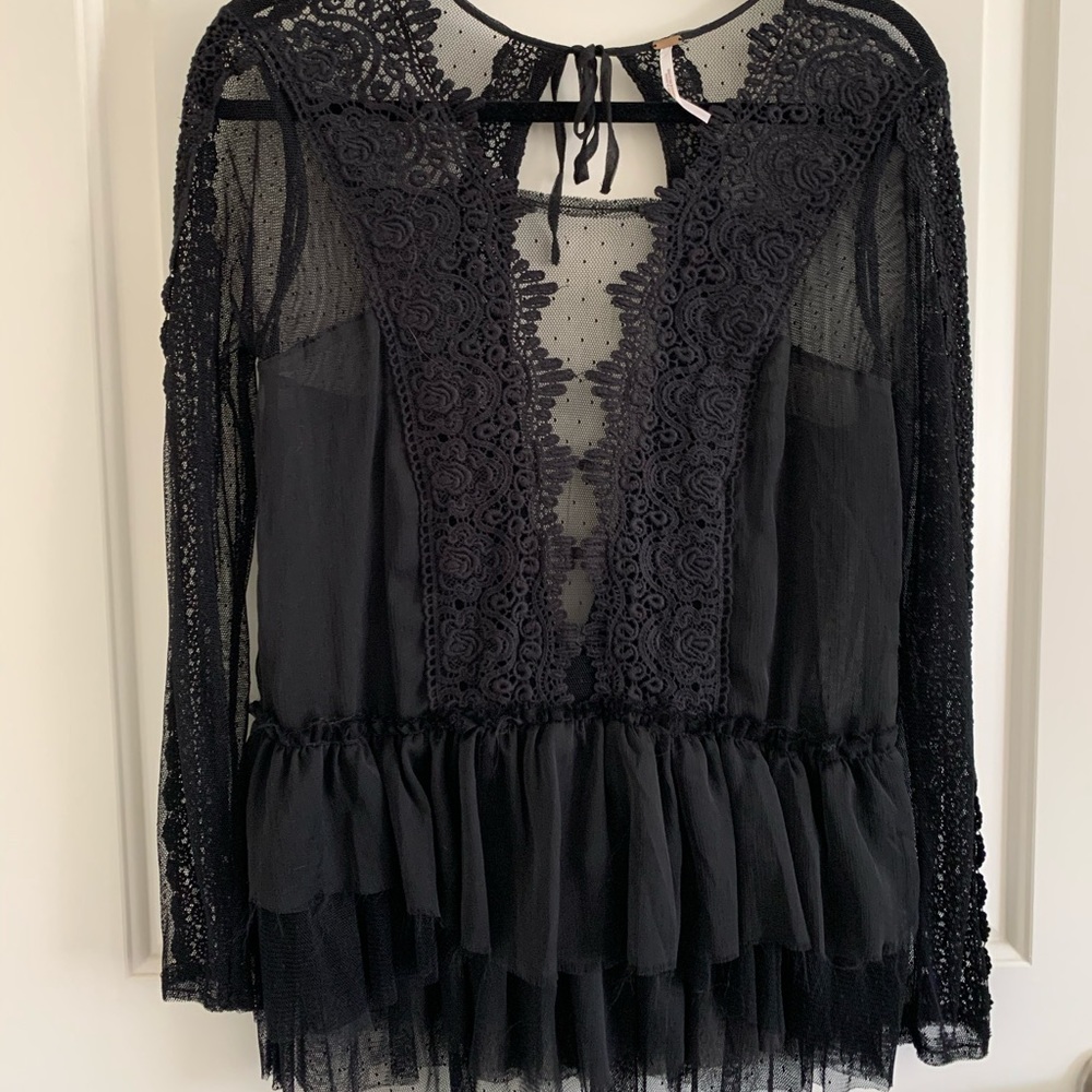 Free People Sheer L/S top